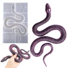 Molde De Silicone De Espelho De Cobra Grande Para Resina Epóxi De Cristal DIY