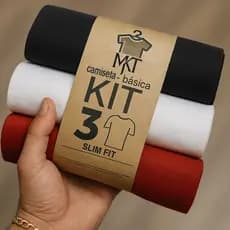 Kit 3 Camisetas Pima 100% Algodao Fio 30.1 Premium