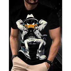 Camisa Streetwear Estampada Patolino Blusa Camisa Casual 100% Algodão