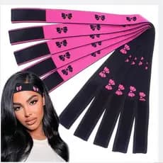 Faixa elástica para peruca, touca para peruca, faixa de fixação de borda para cabelo, faixa de velcro para peruca.