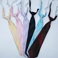 Nova gravata JK estilo japonês com estampa de estrelas multicoloridas, sem necessidade de amarrar, estilo universitário,