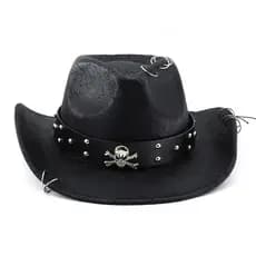 Chapéu De Cowboy Ocidental Vintage De Couro Sintético 2025 Para Homens Cavalheiro Jazz Chapéus Panamá Cowgirl Sombrero H