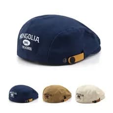 2025 Homens Mulheres Boina Primavera Verão Carta Bordado Chapéu Plano Vintage Casual Newsboy Cap Unissex Algodão Gatsby