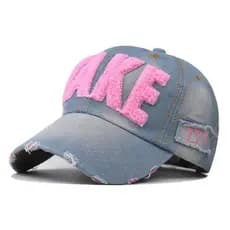 Boné de Beisebol de Denim Novo 2025 com Bordado de Letras, Azul Lavado, Bonés Estilo "Dad Hat" Leves e Ajustáveis para M