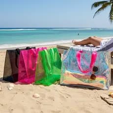 Bolsa plástica em PVC. Sacolas transparentes para acessórios, kits e brindes.