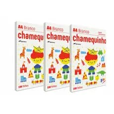 100/200/300 Folhas Papel Sulfite Branco A4 Chamequinho Escolar escritório atividades infantis Impressão