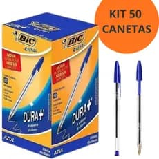 Caneta Esferográfica BIC Cristal Ponta Média Clássica Tradicional Cores Azul Preta Vermelha Mais Vendida