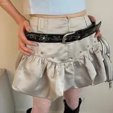 Cinto de Strass ADAMES, com Rebites em Forma de Flor Estilo Y2K, Cinto Feminino Simples de Couro PU Branco e Preto com D
