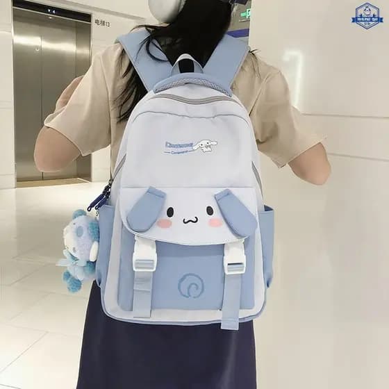 Mochila Sanrio Cartoon Cinnamoroll My Melody Kuromi, Mochila Casual para Viagens, Grande, para Brinquedos e Material Esc
