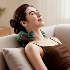 Conjunto de presente portátil para massageador de descompressão de ombro e pescoço para viagem doméstica, aliv