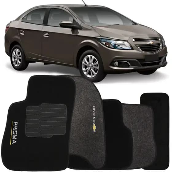 Tapete Carpete Prisma 2013 à 2019 Logo Bordado Personalizado Automotivo Jogo 5 Peças
