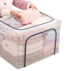 Caixa Organizadora Guarda Roupa Edredom Cobertor Multiuso Branco