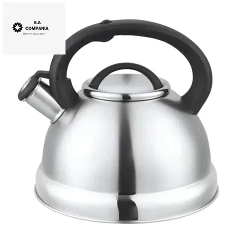 Chaleira Aço Inox com Apito 3 Litros com alça Unitermi Diversas Cores
