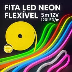 Fita Led Neon Flexível 5m 12v 120led/m Siliconada Alto Brilho