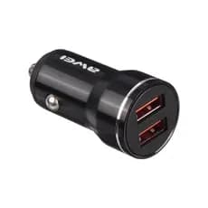 Carregador Veicular Awei C-855 Alta Potência Dois Terminais