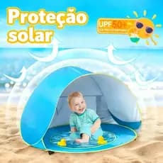 Tenda De Praia Pop-Up Infantil-Abrigo Solar UV Para Piscina E Brincadeiras Ao Ar Livre