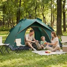 Barraca de Camping 3-4 Pessoas Prova d'água Barraca Acampamento Automático 200×200×135cm