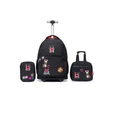 Kit Minnie Mochila Lancheira Estojo Escolar Rodinha Feminina Disney