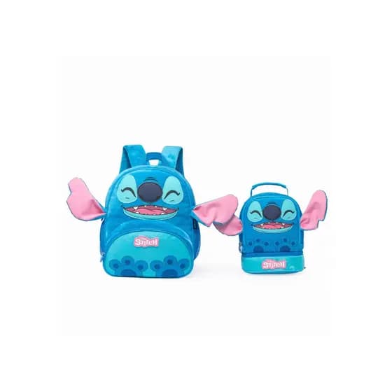Kit Mochila De Costas Stitch Escolar Infantil Lancheira Térmica