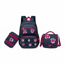 Kit Mochila Escolar Lancheira Estojo Lotso Toy Story Espaçosa Disney