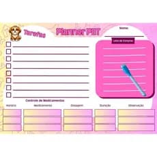 Planner PET - A4 - Cobtrole de Medicamentos e Tarefas