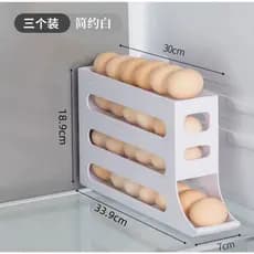 Suporte Organizador de Ovos para Geladeira | Porta Ovos Empilhável Plástico
