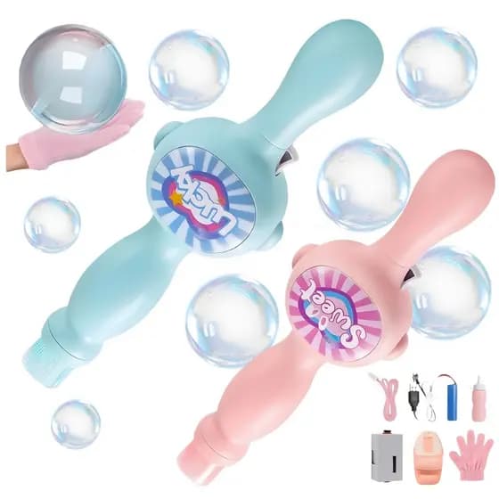 Brinquedo Máquina de Bolha de Sabão com Fumaça Brinquedo Com Luvas