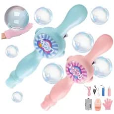 Brinquedo Máquina de Bolha de Sabão com Fumaça Brinquedo Com Luvas
