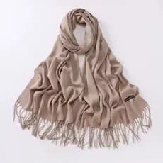 123chic Cachecol Tipo Pashimina Echarpe Lenço Liso Inverno Moda Feminina 210G