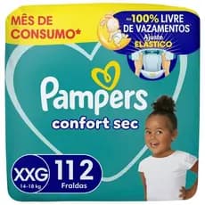 Fralda Pampers Confsec Jumbo Xxg 112 Unidades