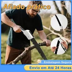 Serrote Dobrável Profissional Lâmina 250mm para Jardinagem e Camping
