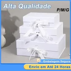Caixa Presente Dobrável Rígida De Papel Diversos Tamanhos Cetim Cores Á Escolher 1 Unidade