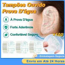 Kit 100 Adesivos Impermeáveis para Orelha Banho e Natação Infantil Adulto