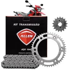 Kit Relação Tração Transmissão Nxr Bros 150 2009 Até 2015 Allen ENVIO IMEDIATO