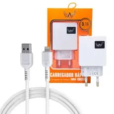 Carregador Completo 02 Portas USB TURBO com Cabo Lightning Altomex AL-9307-5G