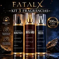 Perfume Body Splash Masculino Fragrância Marcante Elegantes Longa Duração kit com 3