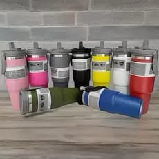 900ml Copo Térmico Aço Inox com canudo. parede dupla a vácuo quente e frio