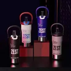 Squeeze Garrafa  ZEST 800 ml Premium com Alça e Canudo – Prática, Moderna e Ideal para o Dia a Dia 💧🔥