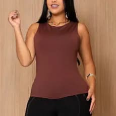 Blusinha Feminina Regata Feminina feita em tecido Poliamida Forrada por dentro - ZERO TRANSPARÊNCIA