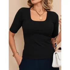 Blusa Feminina Meia Manga com Pelúcia Interna Segunda Pele Térmica Inverno