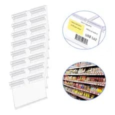 Kit 100 200 300 Porta Etiqueta De Preço PVC 6x4,2cm Display Identificação Gôndola