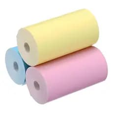 Kit 3 Bobinas Papel Térmico Colorido 57x30mm Para Mini Impressora