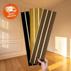 Painel Ripado 50 Placas MDF  Modular Decorativa para TV, Coluna ou Faixa de Parede 45X11