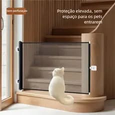 Super prático! Grade de separação telescópica automática para pets, ótimo auxiliar na isolamento doméstico