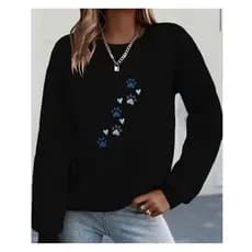 Blusa de Frio Feminina Blusas Femininas Moletons Femininos Estilosa Inverno Casual Roupa Confortável Atual