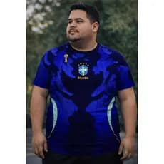 Camiseta Plus Size Masculina Tamanho Grande Fitness Casual