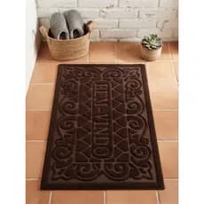 Capacho de Entrada 37,5cmx57cm Tapete de Porta Tapete Bem Vindo Capacho PVC Tapete Antiderrapante Carpetes  Decorativos