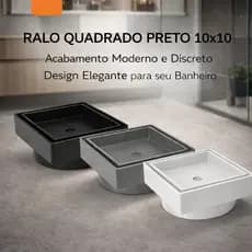 Ralo Oculto 10x10 ou 15x15 Invisível Inteligente Piso e Porcelanato