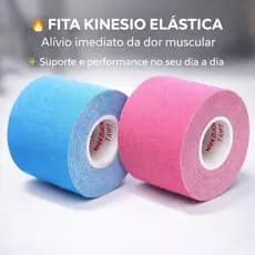 Kit 2 Fita Kinesio Tape Bandagem Elástica Adesiva Alivia a Dor Tape Fisioterapia