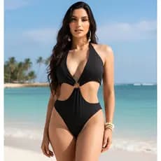 Maiô Feminino Engana Mamãe Slim Com Bojo Argola Amarração Moda Praia e Piscina Verão